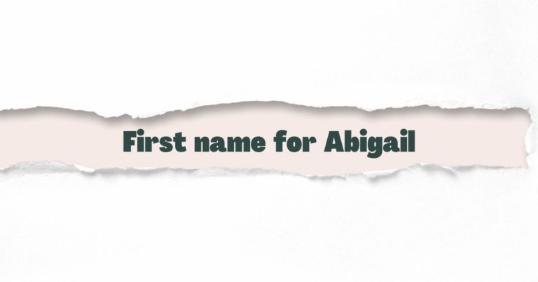 First name for Abigail