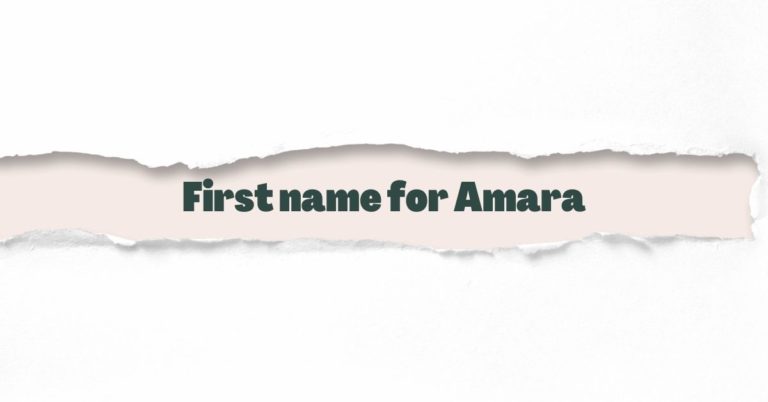 First name for Amara