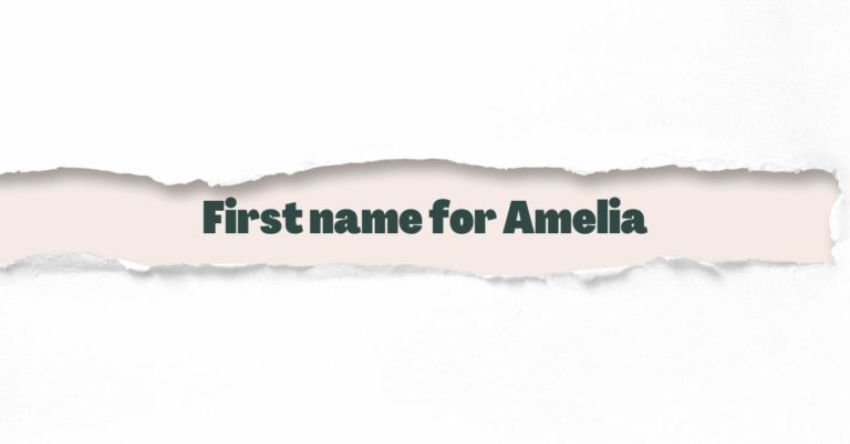 First name for Amelia
