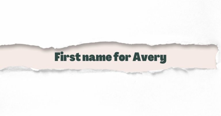 First name for Avery