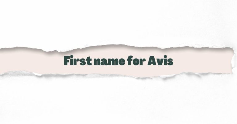 First name for Avis