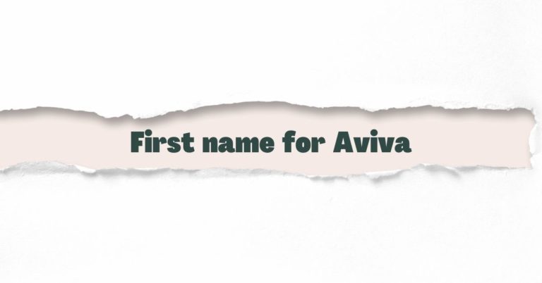 First name for Aviva