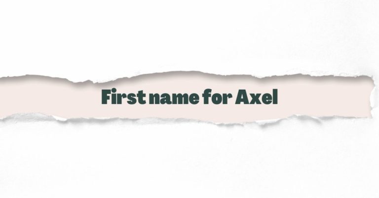 First name for Axel