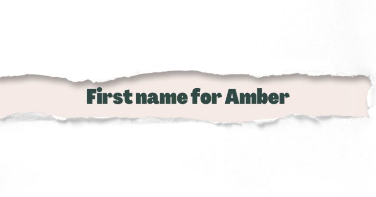 First name for Amber