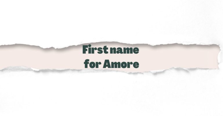 First name for Amore