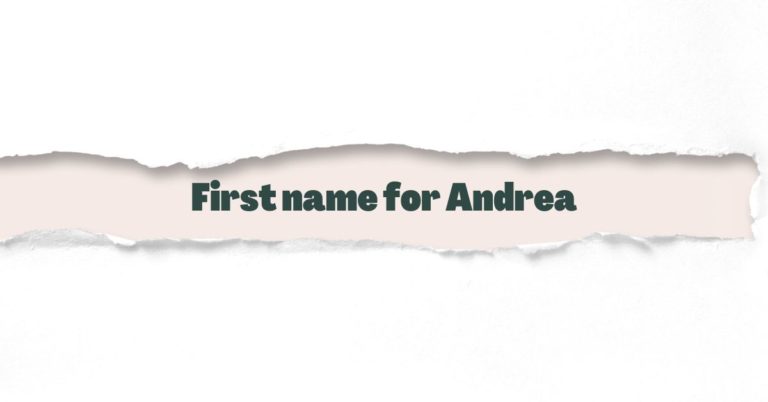 First name for Andrea