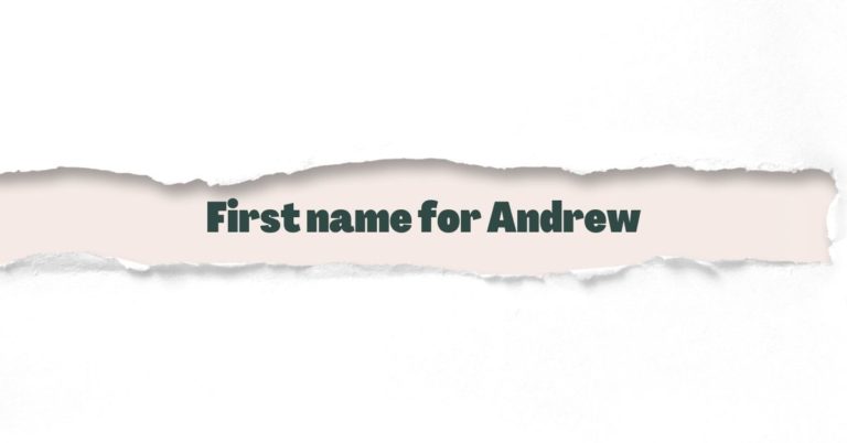 First name for Andrew