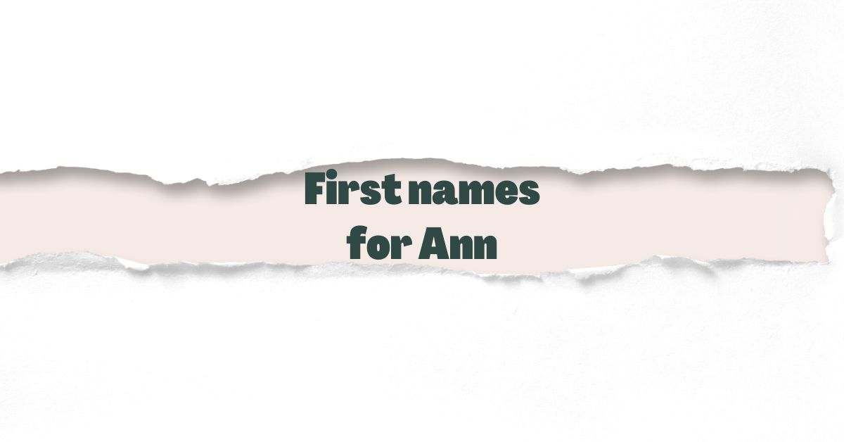 First names for Ann