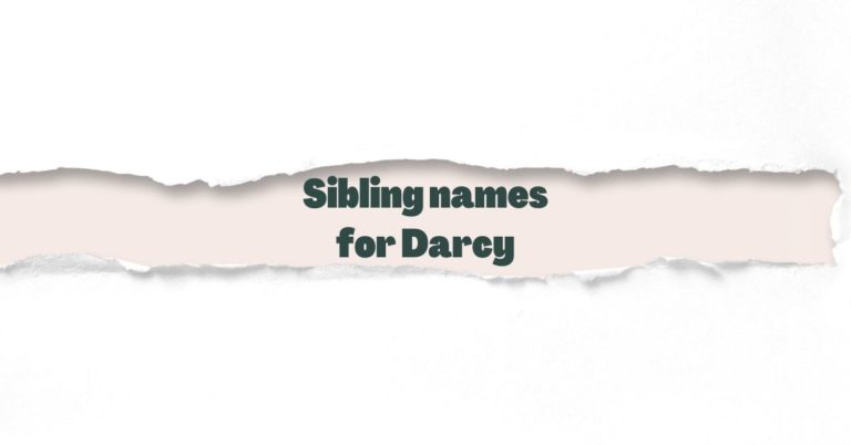 Sibling names that go with Darcy