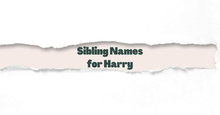 Sibling Names For Harry
