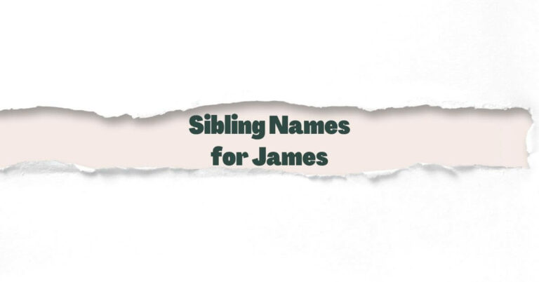 Sibling Names for James
